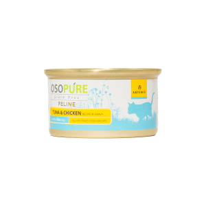 OSOPURE Grain Free Tuna & Chicken In Gravy Flaked Canned Cat Food